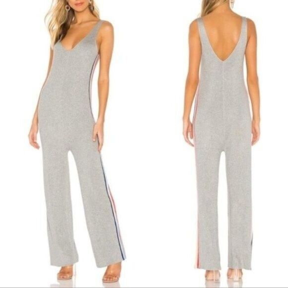 Spiritual Gangster gray ribbed rainbow track jumper sleeveless M boxD - Picture 6 of 6